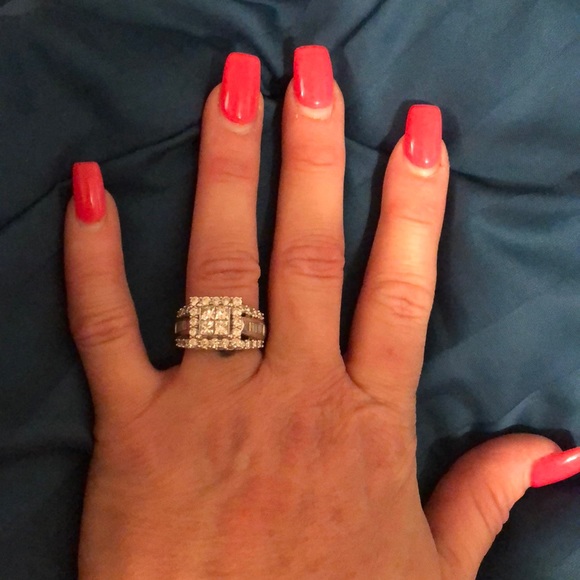 3 ctw Engagement Ring size 6 White Gold - Picture 3 of 3